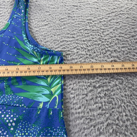 Columbia Freezer III PFG Dress Womens XL Blue Sleeveless Floral Tropical Cooling - Picture 9 of 9